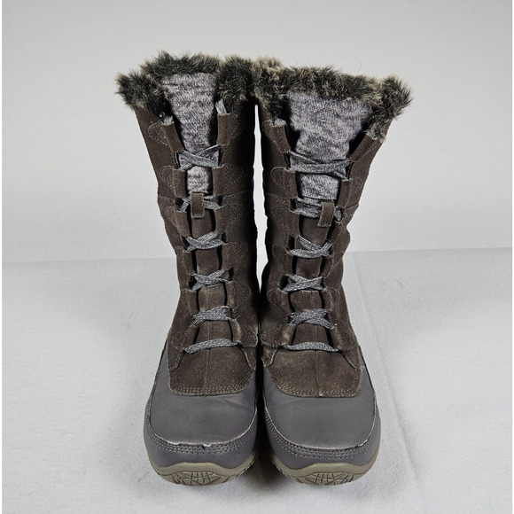 The North Face Women's Nuptse Purna Boot Size 7 Waterproof Faux Fur Winter Suede - Picture 2 of 16